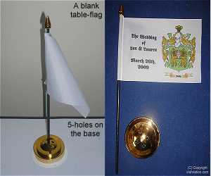 Family Crest Table Flag