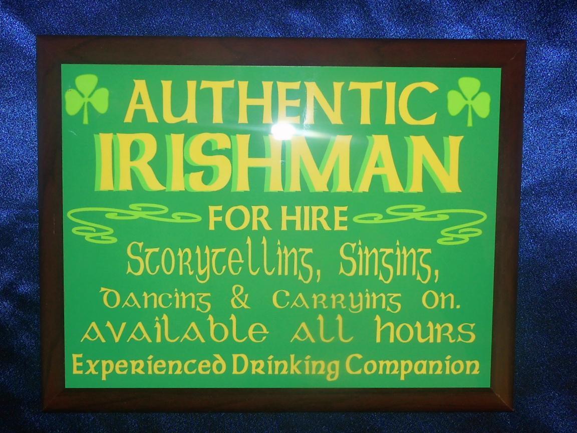 Authentic Irishman Plaque