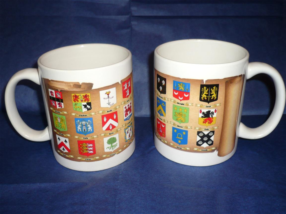 Family Crest Scroll Mugs (4)