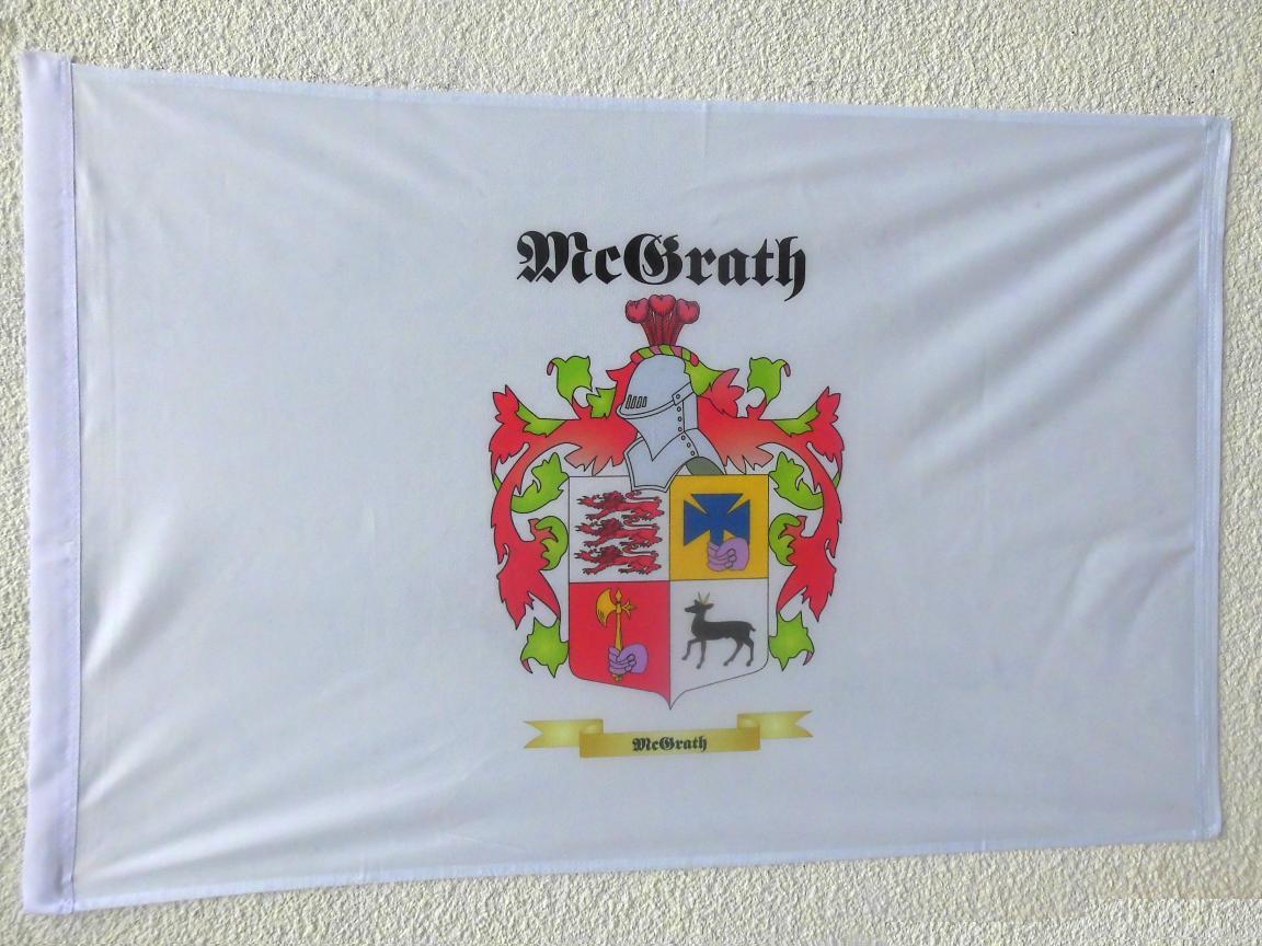 white flag with crest