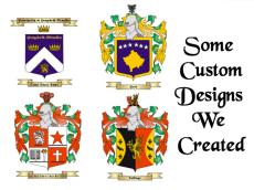Coloured Tattoo Print  Coat of Arms Family Crests and Names
